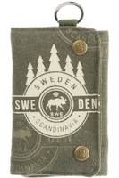 Robin Ruth Canvas Wallet Moose, Green - 24x12 cm