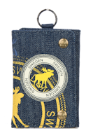 Robin Ruth Canvas Wallet Sweden Moose, Blue - 24x12 cm