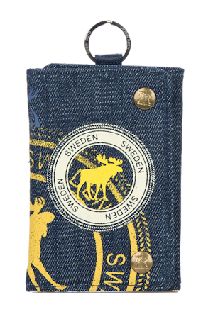 Robin Ruth Canvas Wallet Sweden Moose, Blue - 24x12 cm