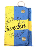 Robin Ruth Canvas Wallet, Sweden Flag, Blue/yelow - 24x12 cm