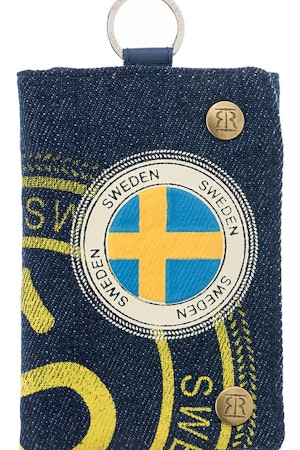 Robin Ruth Canvas Wallet, Sweden Flag, Blue - 24x12 cm