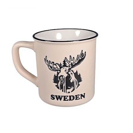 Robin Ruth Sweden Moose Mug, Pink - 9,5x10 cm