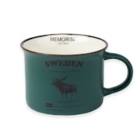 Robin Ruth Moose Story Mug Small, Dark Green - 9,5x10 cm