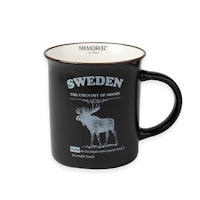Robin Ruth Moose Story Mug Large, Black - 8,5x9,3cm