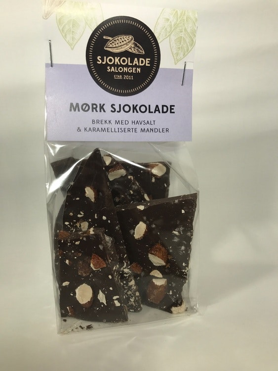 Sjokoladebrekk Mørk mandel & havsalt