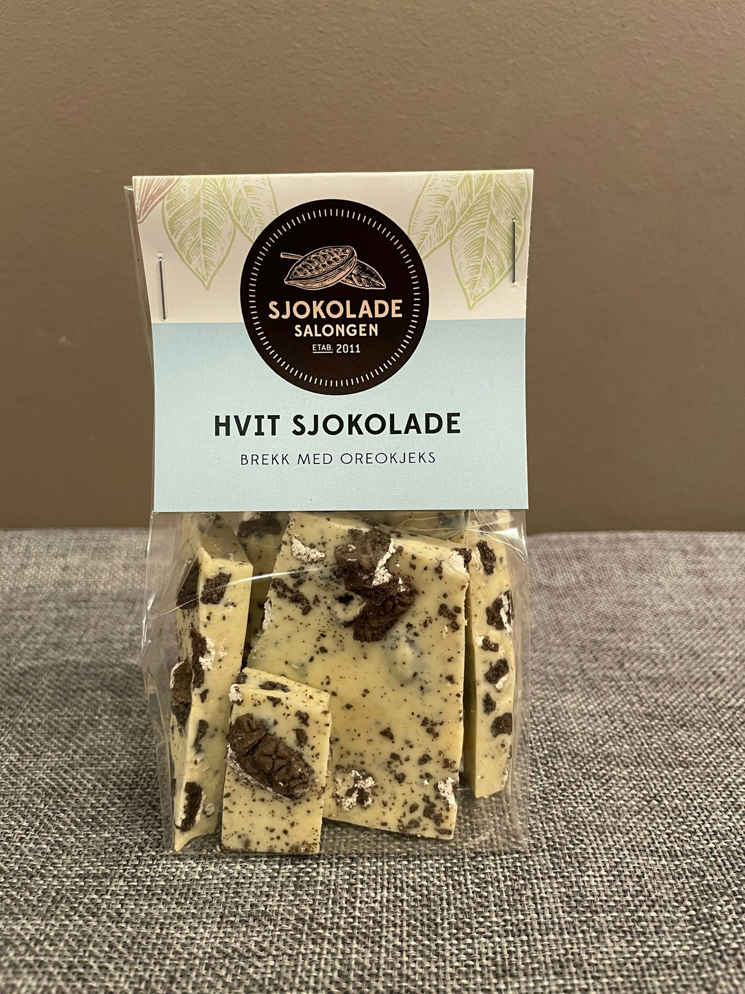 Sjokoladebrekk Hvit sjokolade med Oreo