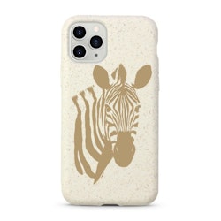 Miljövänligt mobilskal - vit zebra