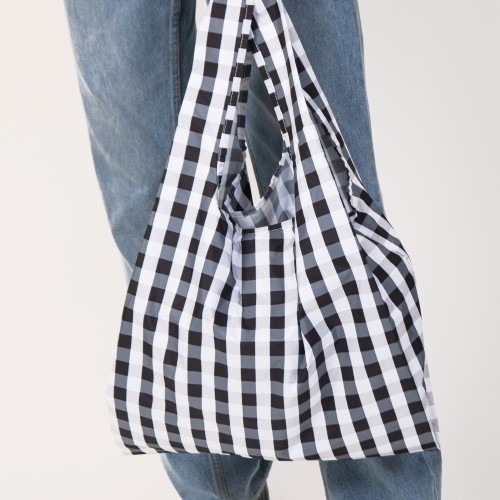 Shoppingkasse - Gingham Black & White - kind bag