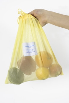 Set med frukt- och grönsakspåsar i mesh