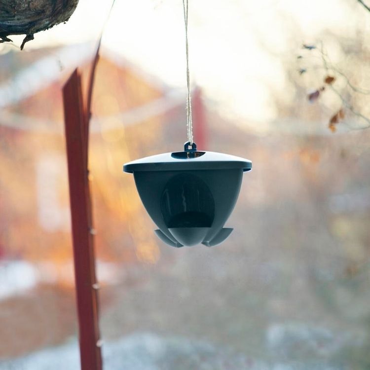 Birdie fågelmatare, 4 L, svart, återvunnen plast