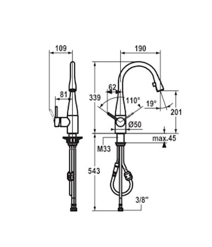 KWC Eve A190 LED-Belysning