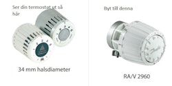 Danfoss Radiatortermostat utbytes
