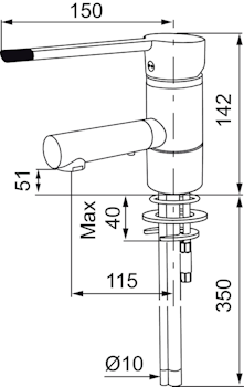Mora MMIX B6 Tvättställsblandare