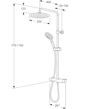 Gustavsberg Estetic Round Takduschset MattSvart