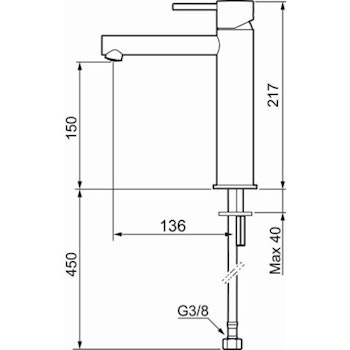 Mora INXX II Sharp Medium Tvättställsblandare