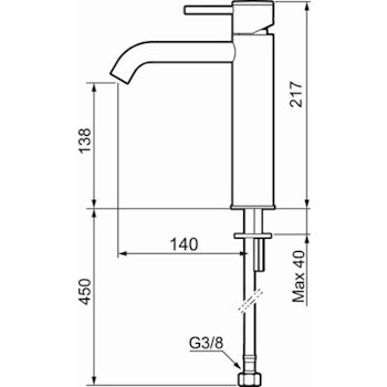 Mora INXX II Sharp Medium Tvättställsblandare