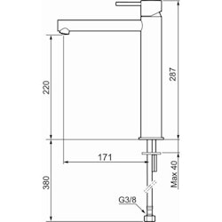 Mora INXX II Sharp High Tvättställsblandare