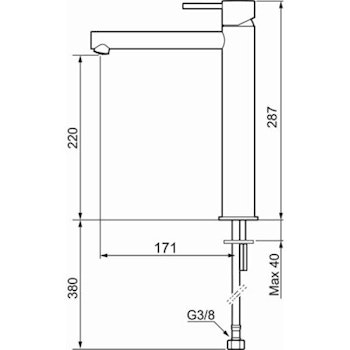 Mora INXX II Sharp High Tvättställsblandare