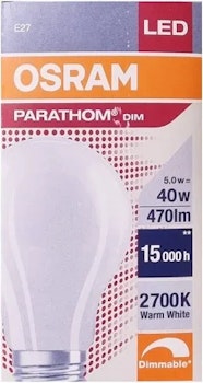 Osram Parathom Classic LED E27 Päron Matt 4.9W 470lm - 10-pack