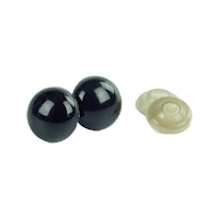 Säkerhetsögon svart 20 mm ett par