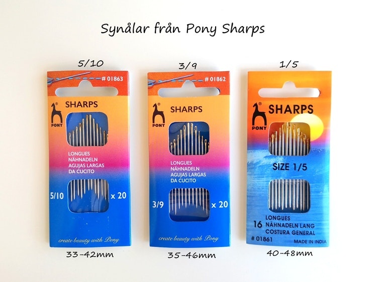 Synålar 16-20st Pony Sharps
