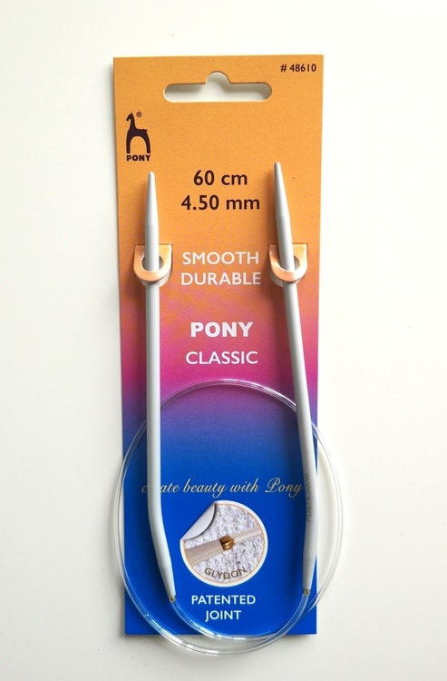 Rundstickor 60 cm Aluminium Pony