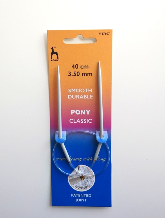Rundstickor 40 cm Aluminium Pony