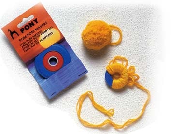 Pompon makers av plast 3pack Pony