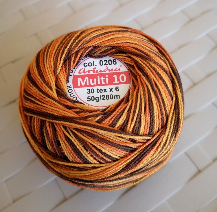 Multi 10 Ariadna merceriserat bomull 50g/280m virkgarn nr 10