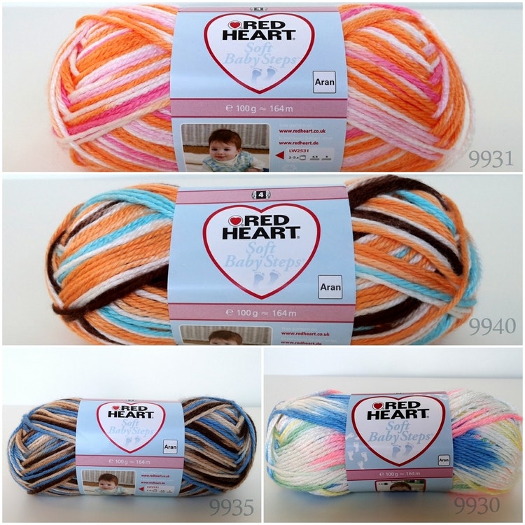 Soft Baby Steps 100g Red Heart Mix