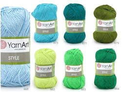 Style YarnArt bomull/viskos garn med lyster 50g