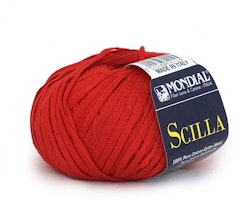 Scilla Egyptisk Merceriserad Bomull bandgarn röd