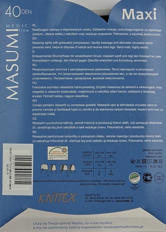 Masumi Medic Line 40 den Plus Size Knittex 5/XL relax