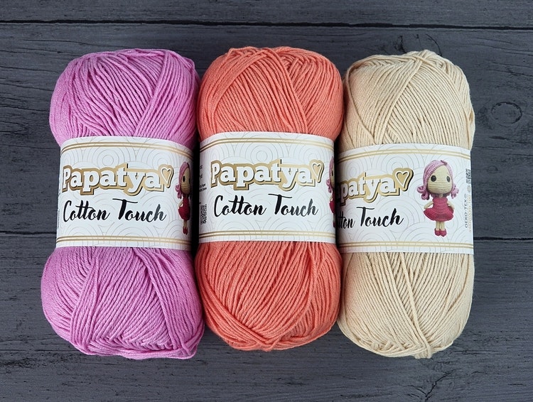 Cotton Touch Papatya 100g bomull
