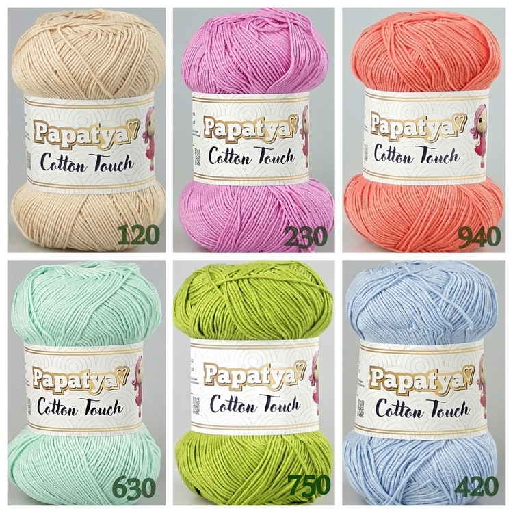 Cotton Touch Papatya 100g bomull