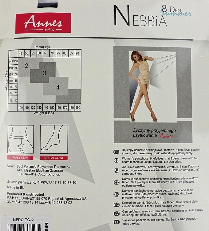 Nebbia 8 den Annes strumpbyxa S (36/38)
