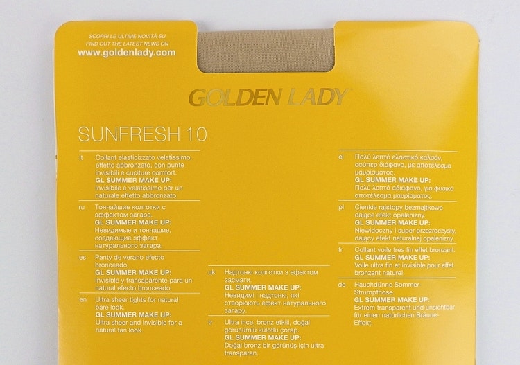 Sunfresh 10 den Golden Lady strumpbyxa 3/M