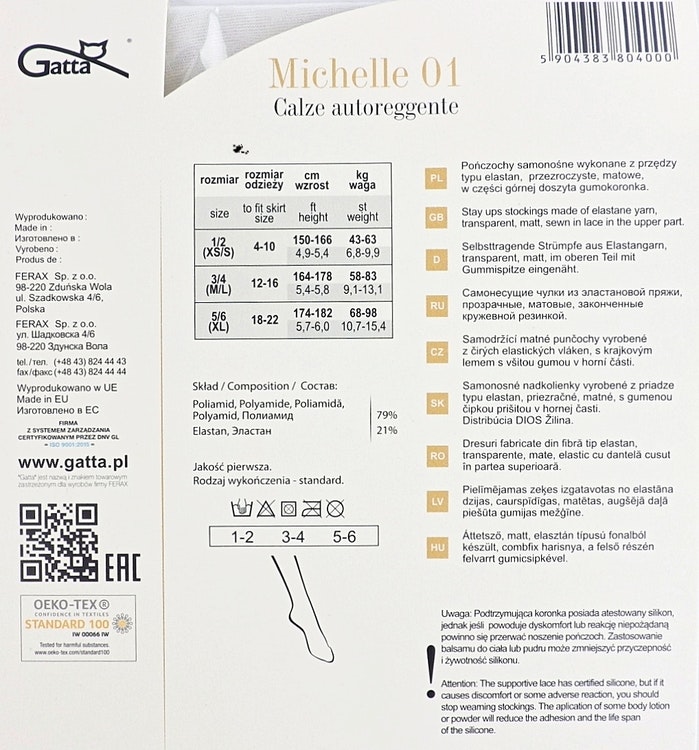 Michelle Gatta Stay-Ups Plus Size XL (48-50)