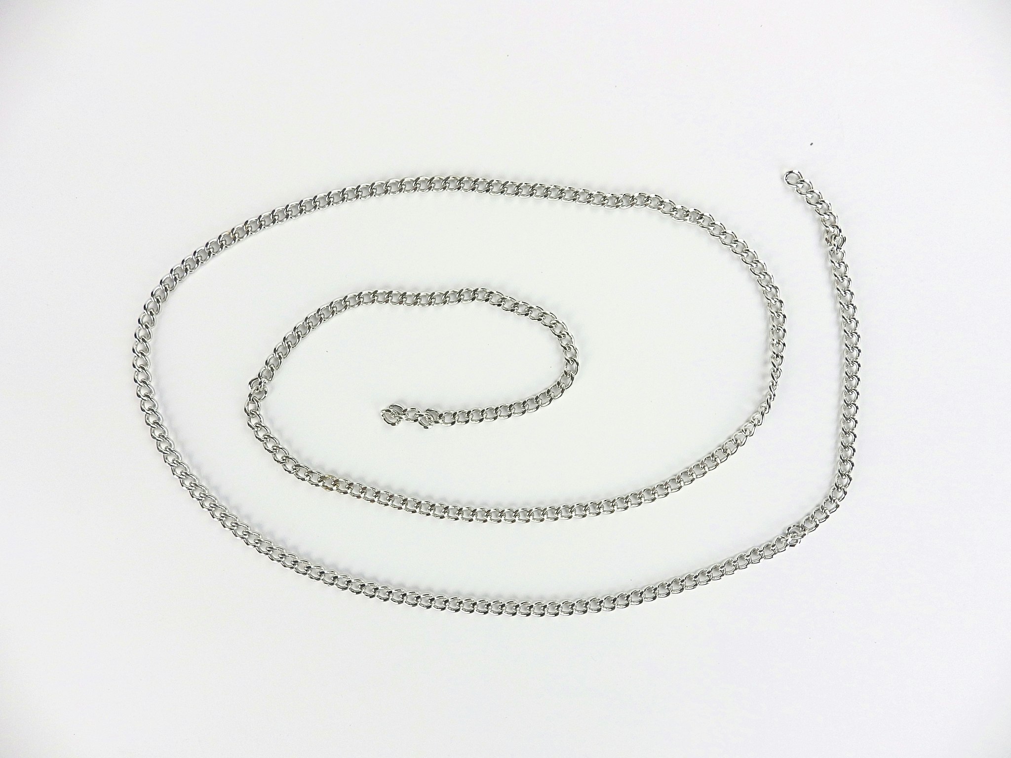 Axelrem i metallkedja till väska 120 cm silver