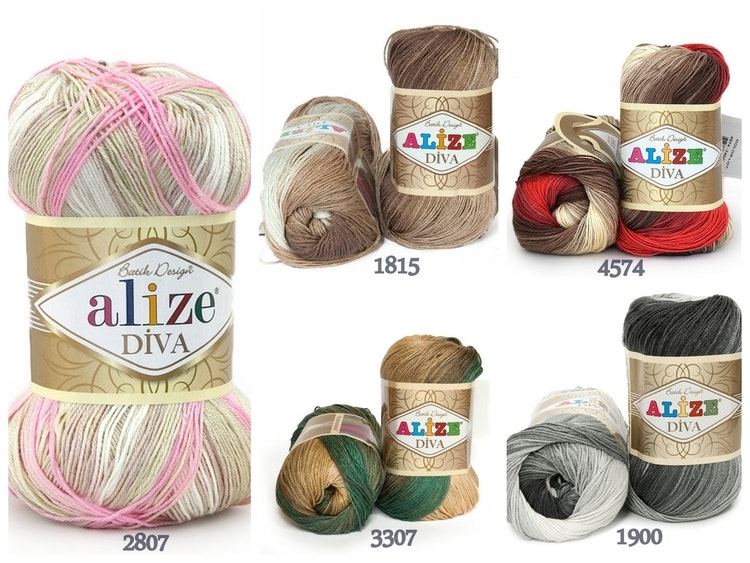 Diva Batik Alize 100g virkgarn