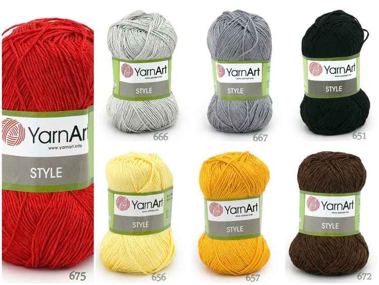 Style YarnArt bomull/viskos garn med lyster 50g