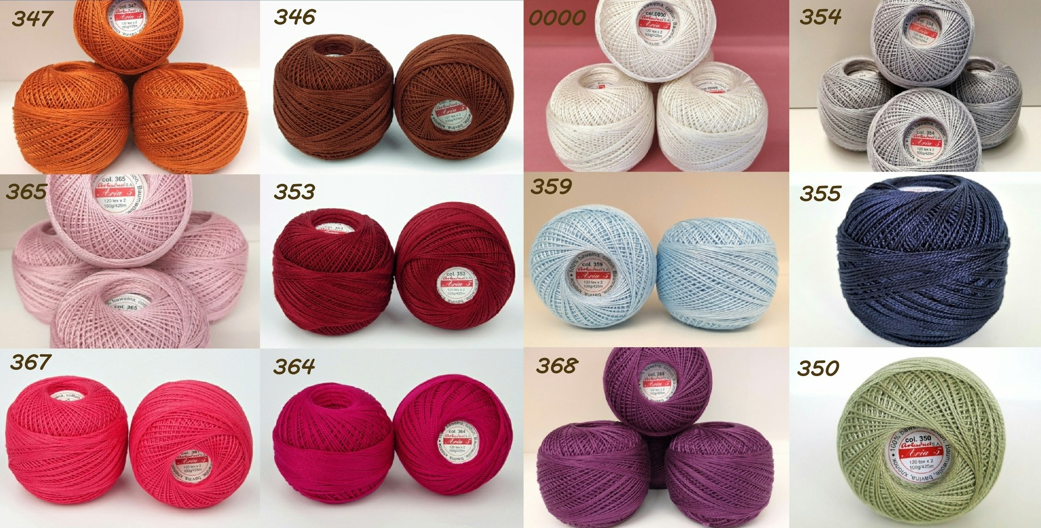 Aria 5 Ariadna merceriserat bomull 100g/425m virkgarn nr 5