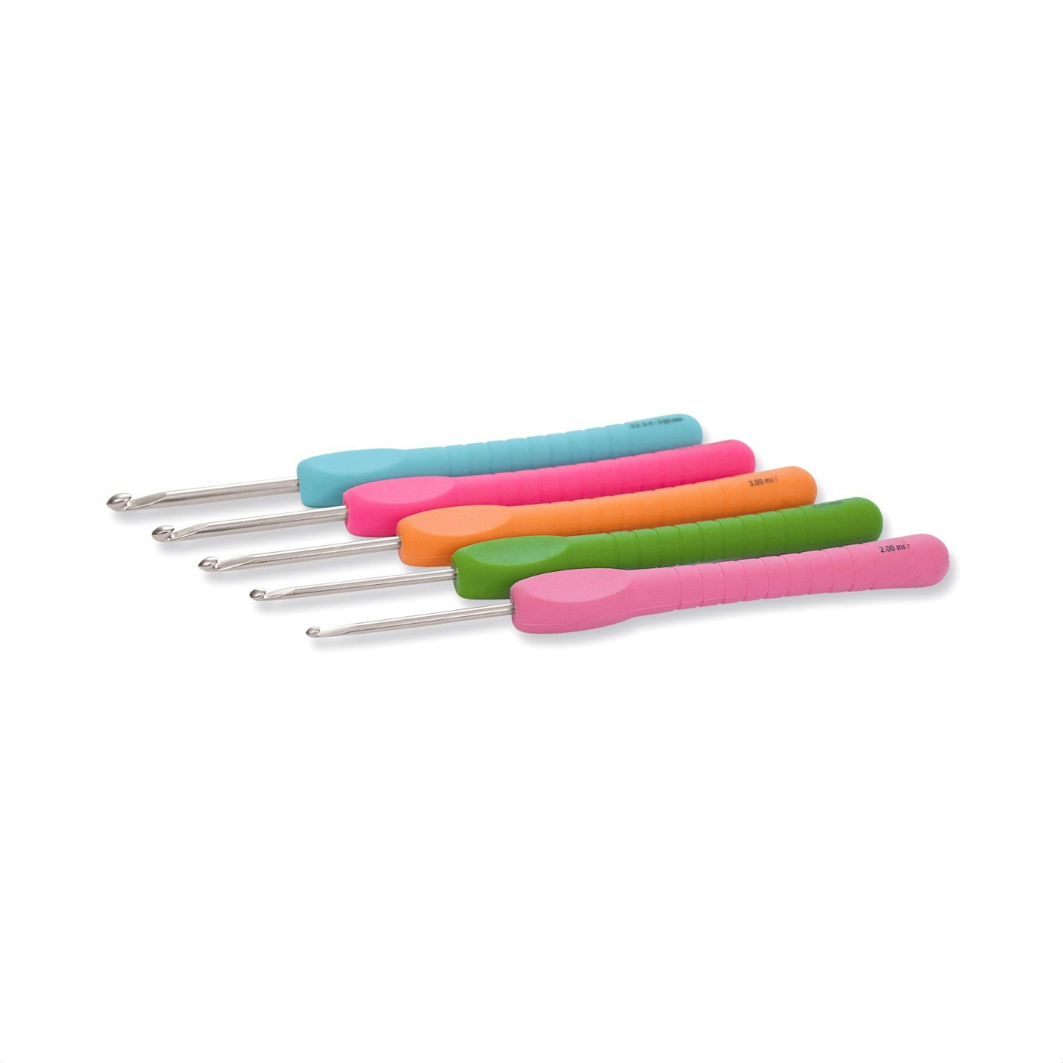 Ergonomiska Virknålar 5 st Set Pony Easy Grip 2,00-4,00 mm