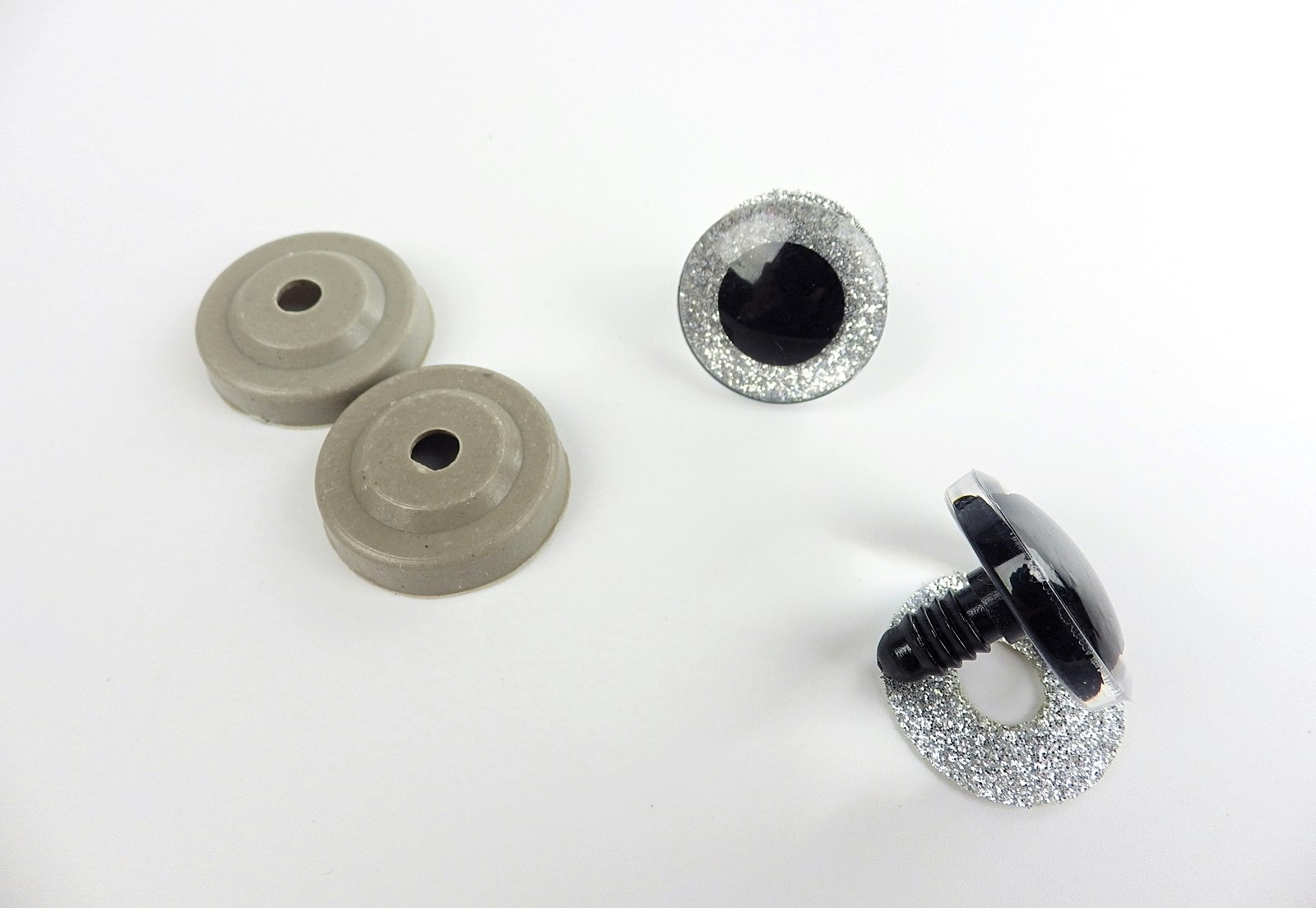 Säkerhetsögon 1 par 25 mm glitter
