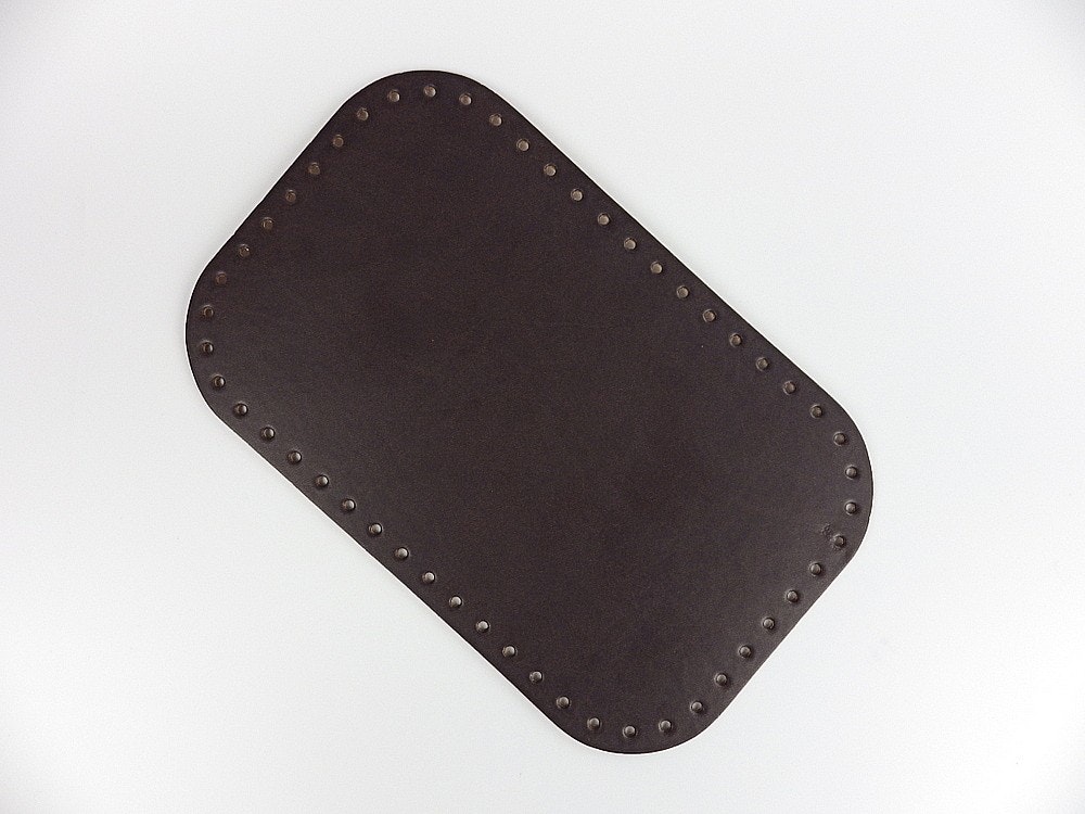 Korgbotten Väskbotten 18x28 cm äkta läder