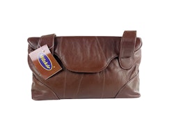 Skinn handväska Milskor brun