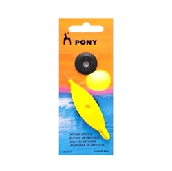Frivolitetsskyttel med virknål och 2 spole Pony