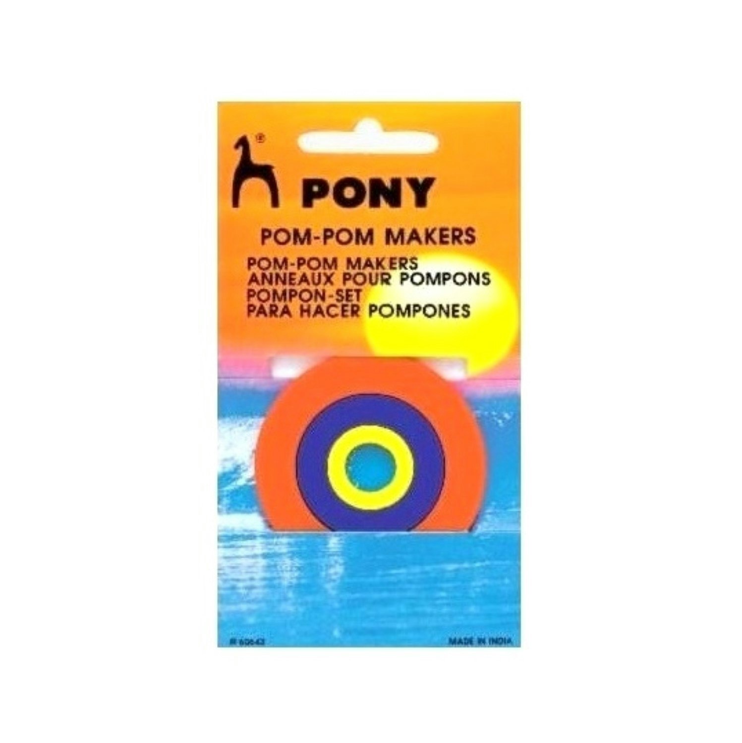 Pompon makers av plast 3pack Pony