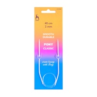 Rundstickor 40 cm Aluminium Pony