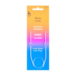 Rundstickor 40 cm Aluminium Pony